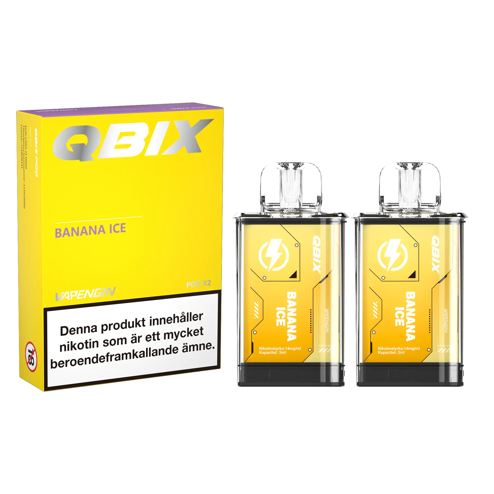 QBIX Pod Banana Ice 2-pack