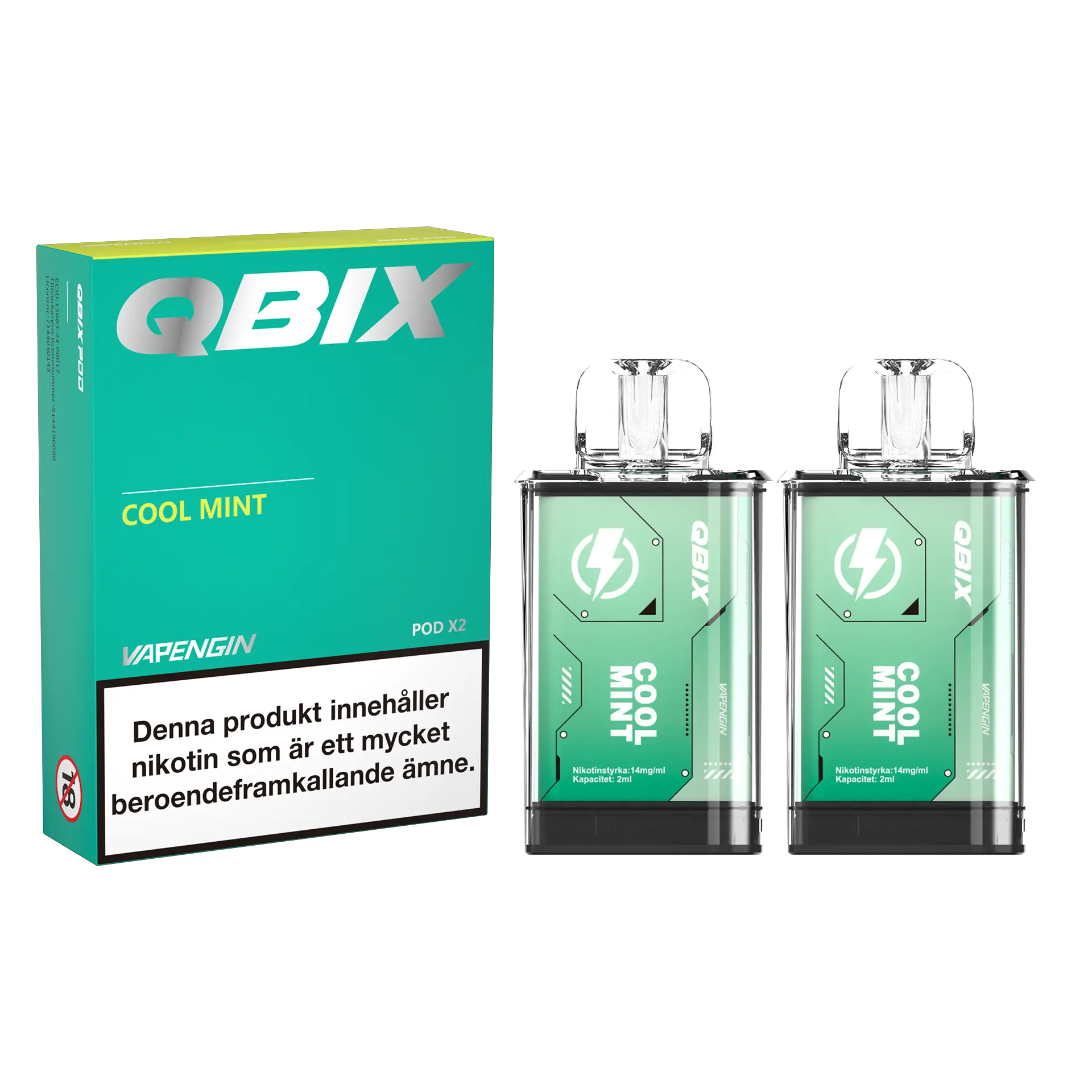 QBIX Pod Cool Mint 2-pack