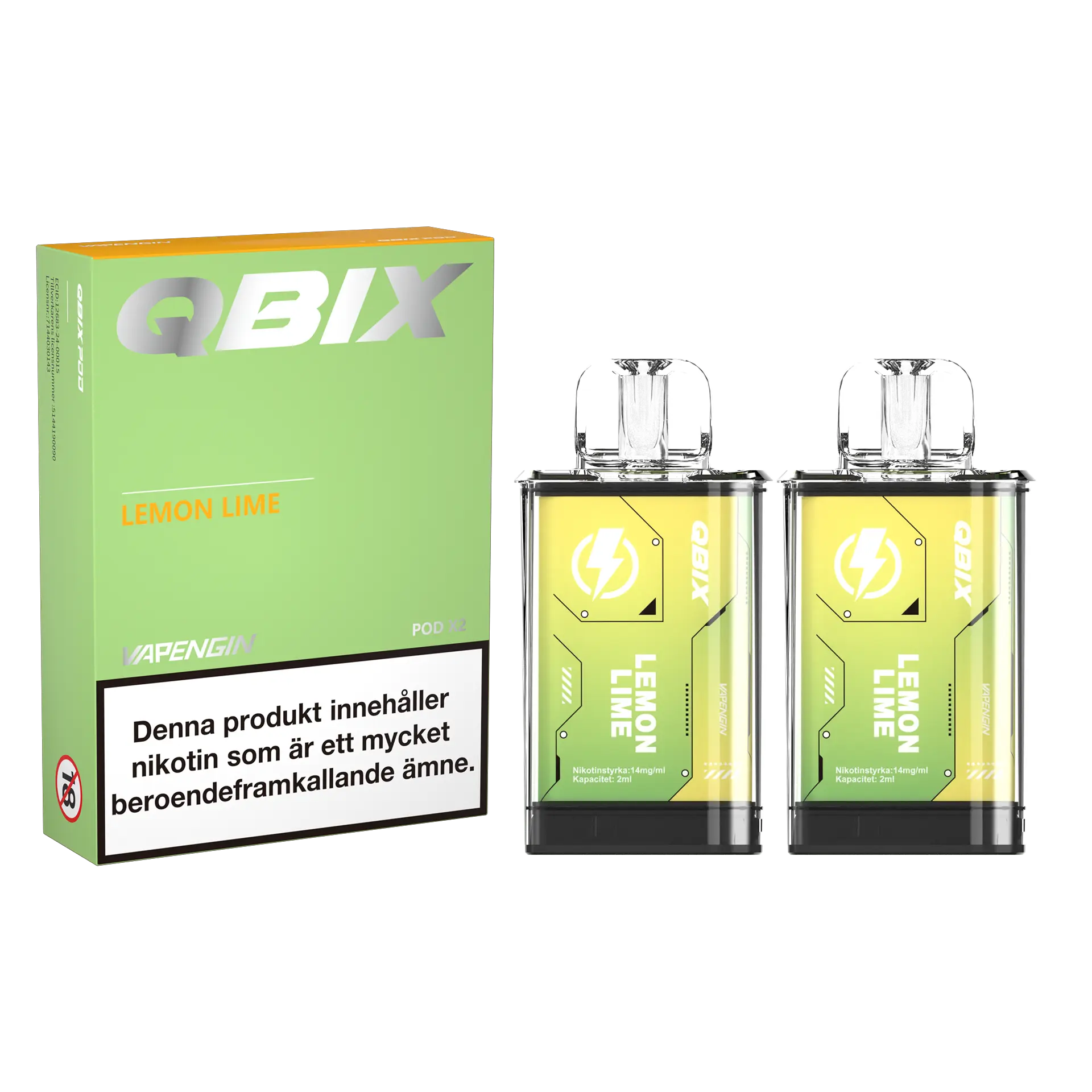 QBIX Pod Lemon Lime 2-pack