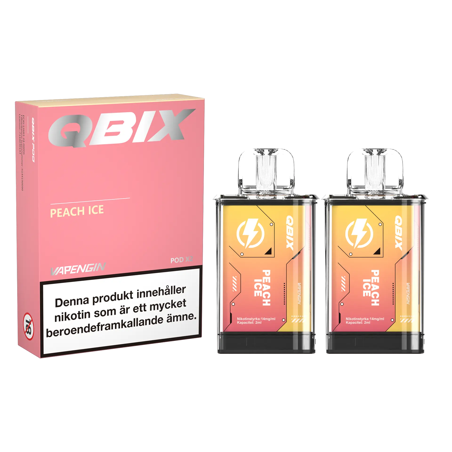 QBIX Pod Peach Ice 2-pack
