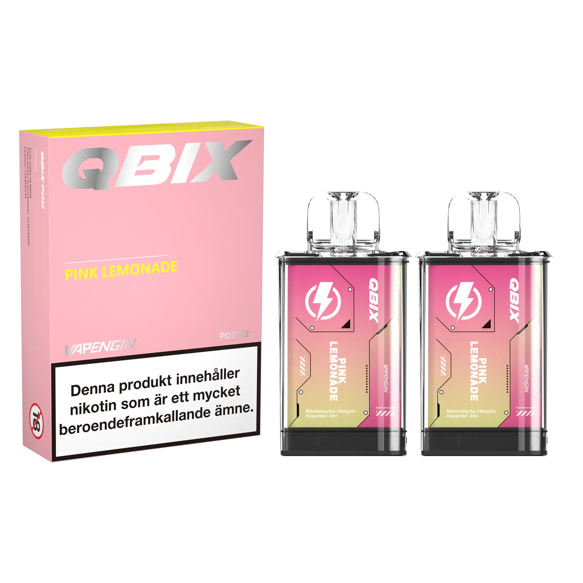 QBIX Pod Pink Lemonade 2-pack
