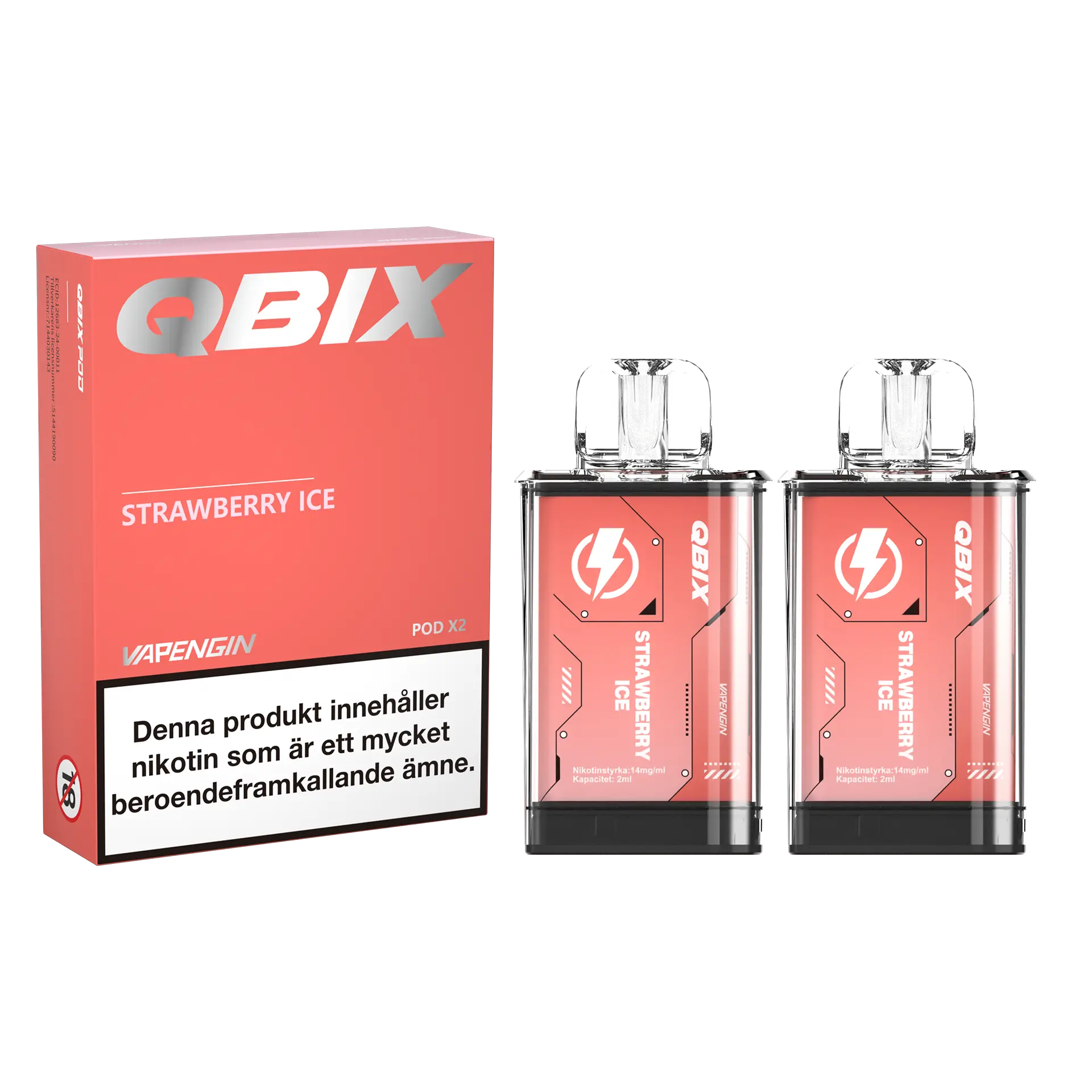 QBIX Pod Strawberry Ice 2-pack