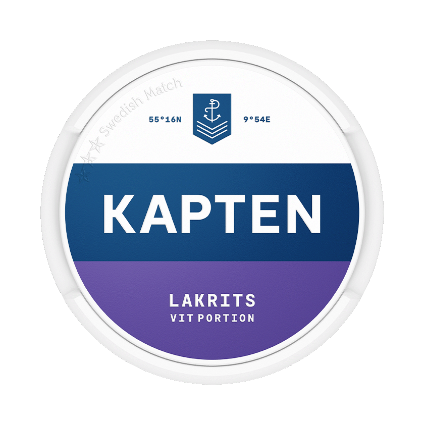 Kapten Vit Lakrits Portion