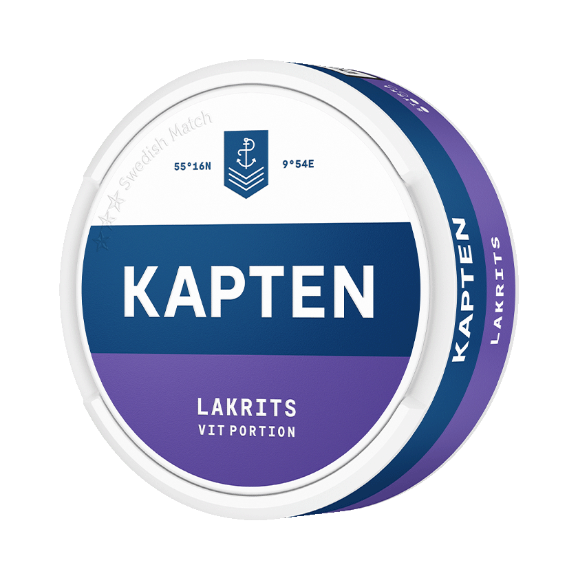 Kapten Vit Lakrits Portion