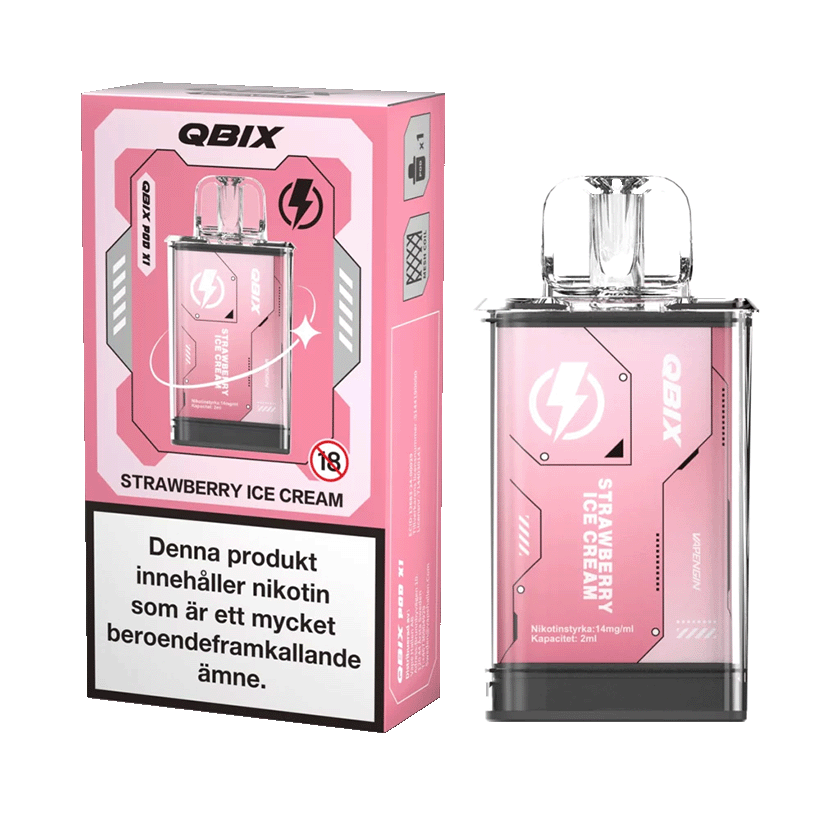 QBIX Pod Strawberry Ice Cream